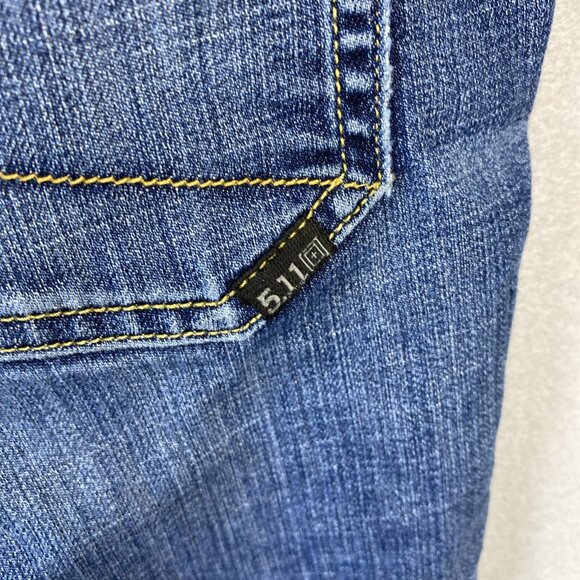 511 Tactical Skinny Jeans Men 38x32 Distressed Blue Stretch Denim Pants Workwear - Picture 14 of 16